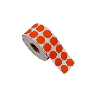 2 CM Turuncu Renk Nokta Etiket - 25 Adet
