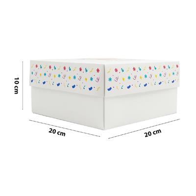 20x20x10 Doğum Gününe Özel Kapaklı Hediye Kutusu M6
