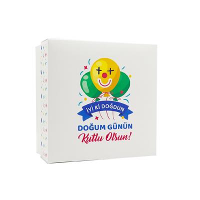 20x20x10 Doğum Gününe Özel Kapaklı Hediye Kutusu M3