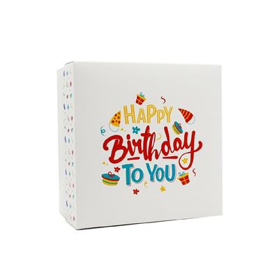 20x20x10 Doğum Gününe Özel Kapaklı Hediye Kutusu M4