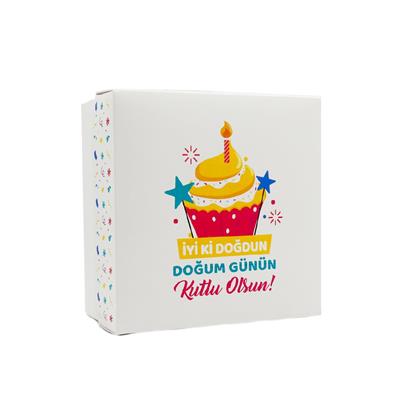 20x20x10 Doğum Gününe Özel Kapaklı Hediye Kutusu M1