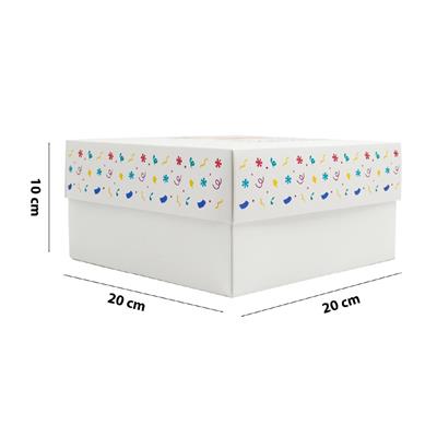 20x20x10 Doğum Gününe Özel Kapaklı Hediye Kutusu M1