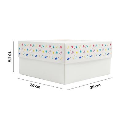 20x20x10 Doğum Gününe Özel Kapaklı Hediye Kutusu M2