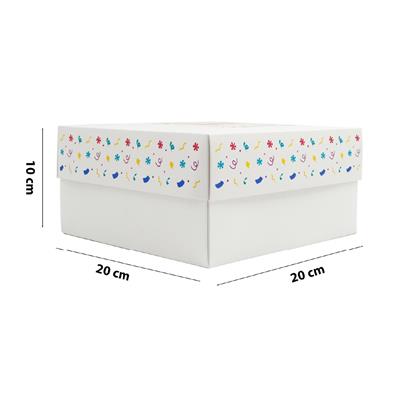 20x20x10 Doğum Gününe Özel Kapaklı Hediye Kutusu M4