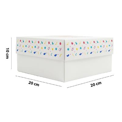 20x20x10 Doğum Gününe Özel Kapaklı Hediye Kutusu M5