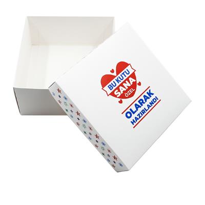 20x20x10 Özel Tasarım Kapaklı Hediye Kutusu M2