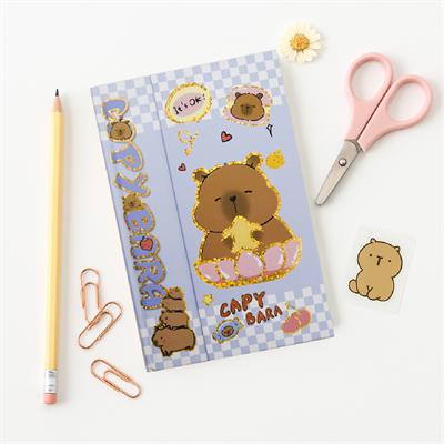 22x15 Capybara Mıknatıs Kapaklı Defter (100 Yaprak) - M3