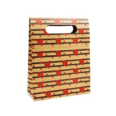 24x30 Kalp Harmanı Zarf Model Karton Çanta