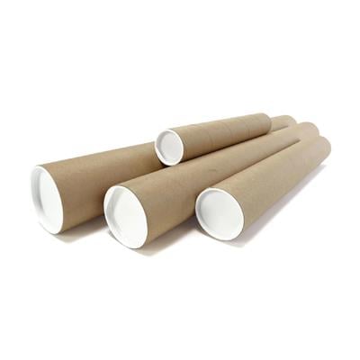 25 cm x 52 mm | 10lu Premium Kraft Renk Gönderim Tüpü Seti – Kapaklı Silindir Kargo ve Saklama Kutusu