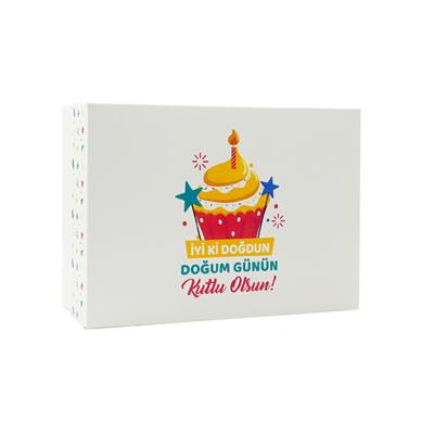 25x18x10 Doğum Gününe Özel Kapaklı Hediye Kutusu M1