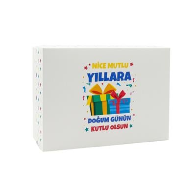 25x18x10 Doğum Gününe Özel Kapaklı Hediye Kutusu M2