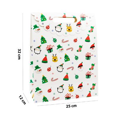 25x32 Yılbaşı Coşkusu Zarf Model Karton Çanta