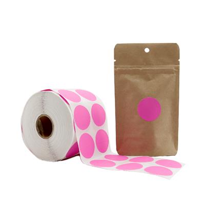 3 CM Pembe Renk Nokta Etiket - 20 Adet