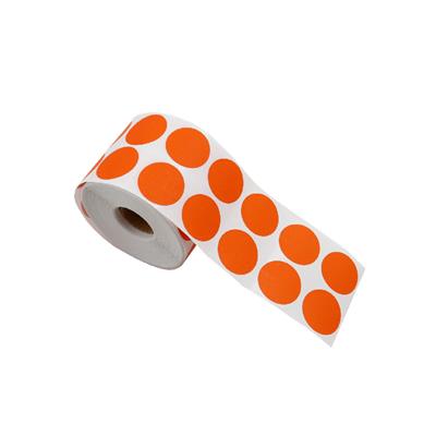 3 CM Turuncu Renk Nokta Etiket - 20 Adet