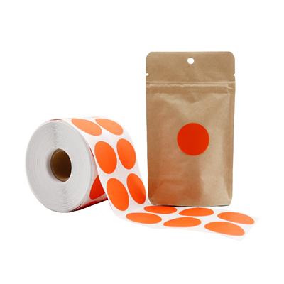 3 CM Turuncu Renk Nokta Etiket - 20 Adet