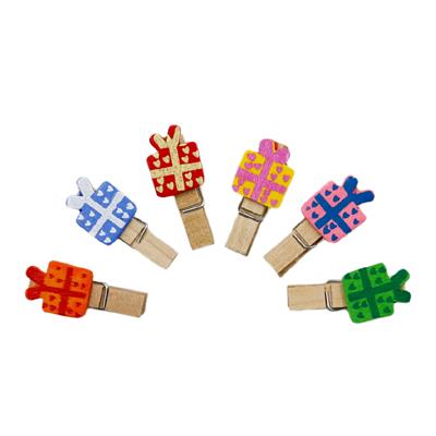 3,5 CM Hediye Paketi Temalı Mini Mandal - 10lu Paket