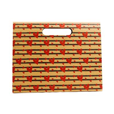 38x30 Kalp Harmanı Zarf Model Karton Çanta