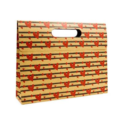 38x30 Kalp Harmanı Zarf Model Karton Çanta