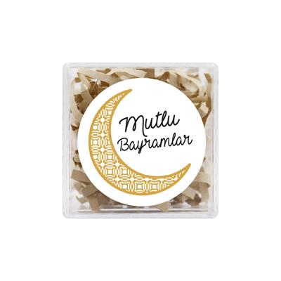 4 CM Mutlu Bayramlar Baskılı Etiket Model-08 (24 Adet)