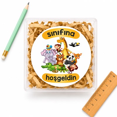 4 CM Sınıfına Hoşgeldin Baskılı Etiket Model-5 (24 Adet)