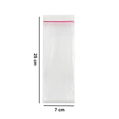 7x25 Şeffaf Bantlı Poşet - 100lü Paket