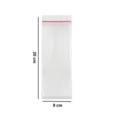 9x20 Şeffaf Bantlı Poşet - 100lü Paket