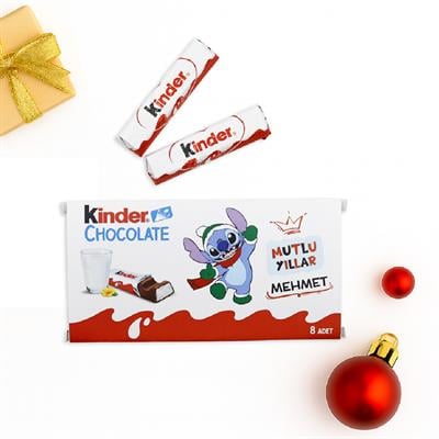Kişiye Özel İsimli Kinder Çikolata Kutusu - 8li Orjinal Çikolatalar İle Gönderilir | M2