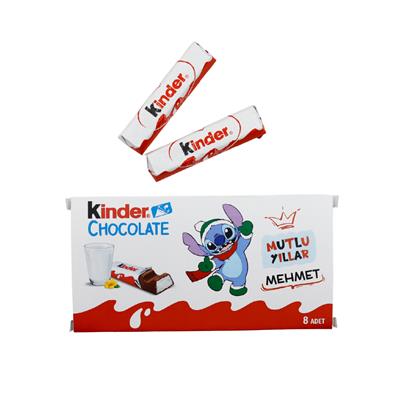 Kişiye Özel İsimli Kinder Çikolata Kutusu - 8li Orjinal Çikolatalar İle Gönderilir | M2