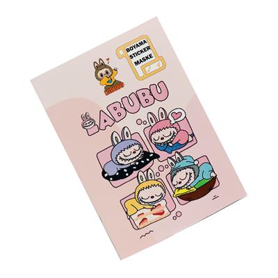LABUBU Temalı Maskeli ve Stickerlı Boyama Kitabı – 16 Sayfa Renkli Eğlence!