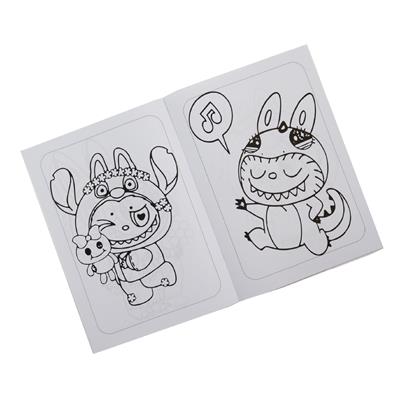 LABUBU Temalı Maskeli ve Stickerlı Boyama Kitabı – 16 Sayfa Renkli Eğlence!