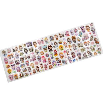 Labubu Temalı Özel Kesim Rulo Şeffaf Sticker – 100 Adet