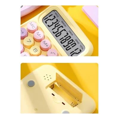 Pinterest Tarzı Renkli Hesap Makinesi – 12 Haneli Büyük Ekran