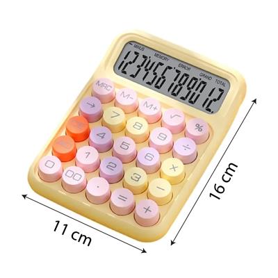 Pinterest Tarzı Renkli Hesap Makinesi – 12 Haneli Büyük Ekran