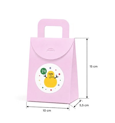  Advent Calendar 24lü Renkli Boş Hediye Kutusu Seti, 10x15 cm, Numaralı Etiketli Yılbaşı Takvimi