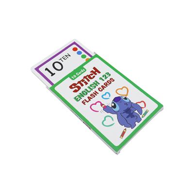Stitch 123 İngilizce Flash Kart Seti – 10 Adet Premium Tasarım Kart (Kutulu, Koleksiyonluk)