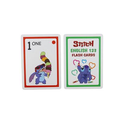 Stitch 123 İngilizce Flash Kart Seti – 10 Adet Premium Tasarım Kart (Kutulu, Koleksiyonluk)