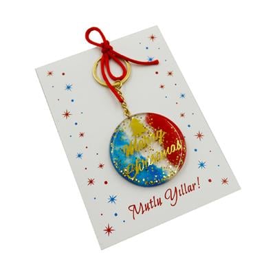 Yılbaşı Temalı Epoksi Anahtarlık