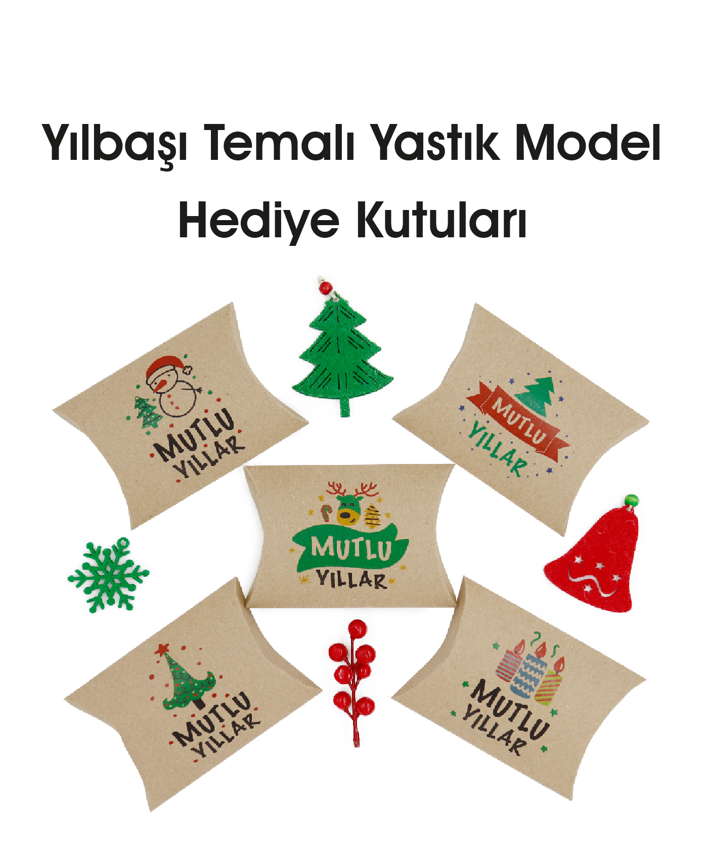 Yılbaşı Temalı Yastık Model Kutular