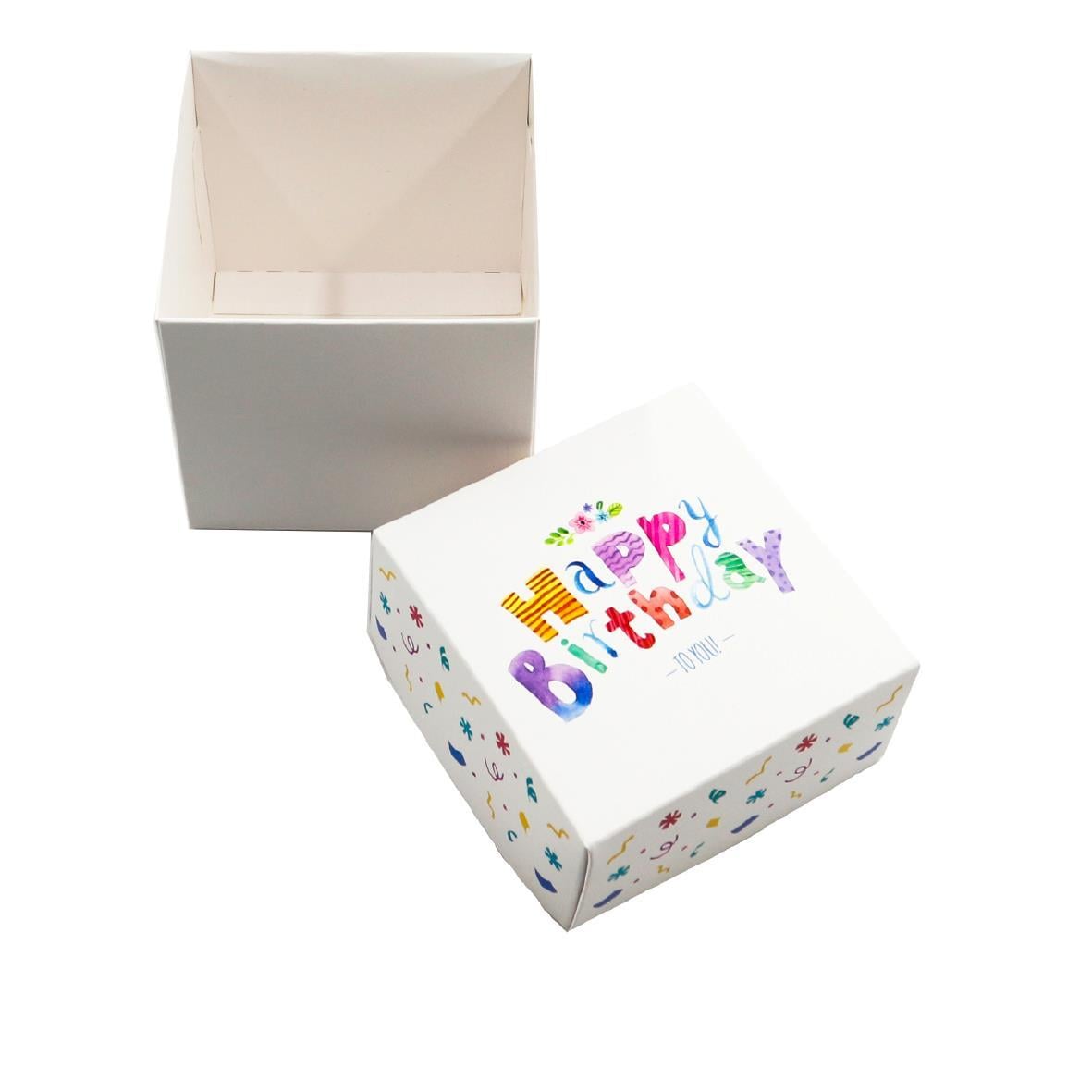10x10x10 Doğum Gününe Özel Kapaklı Hediye Kutusu M6