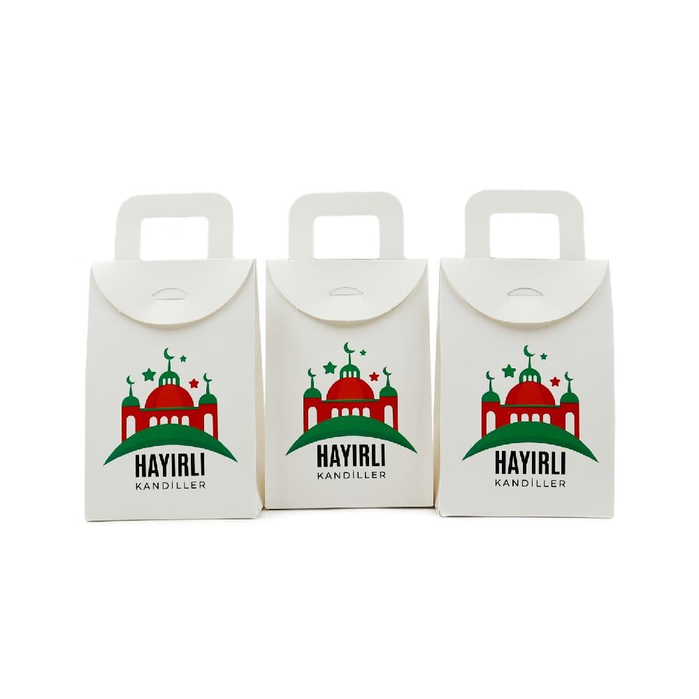 10x15 Hayırlı Kandiller Baskılı Hediye Kutusu (5'li Set)