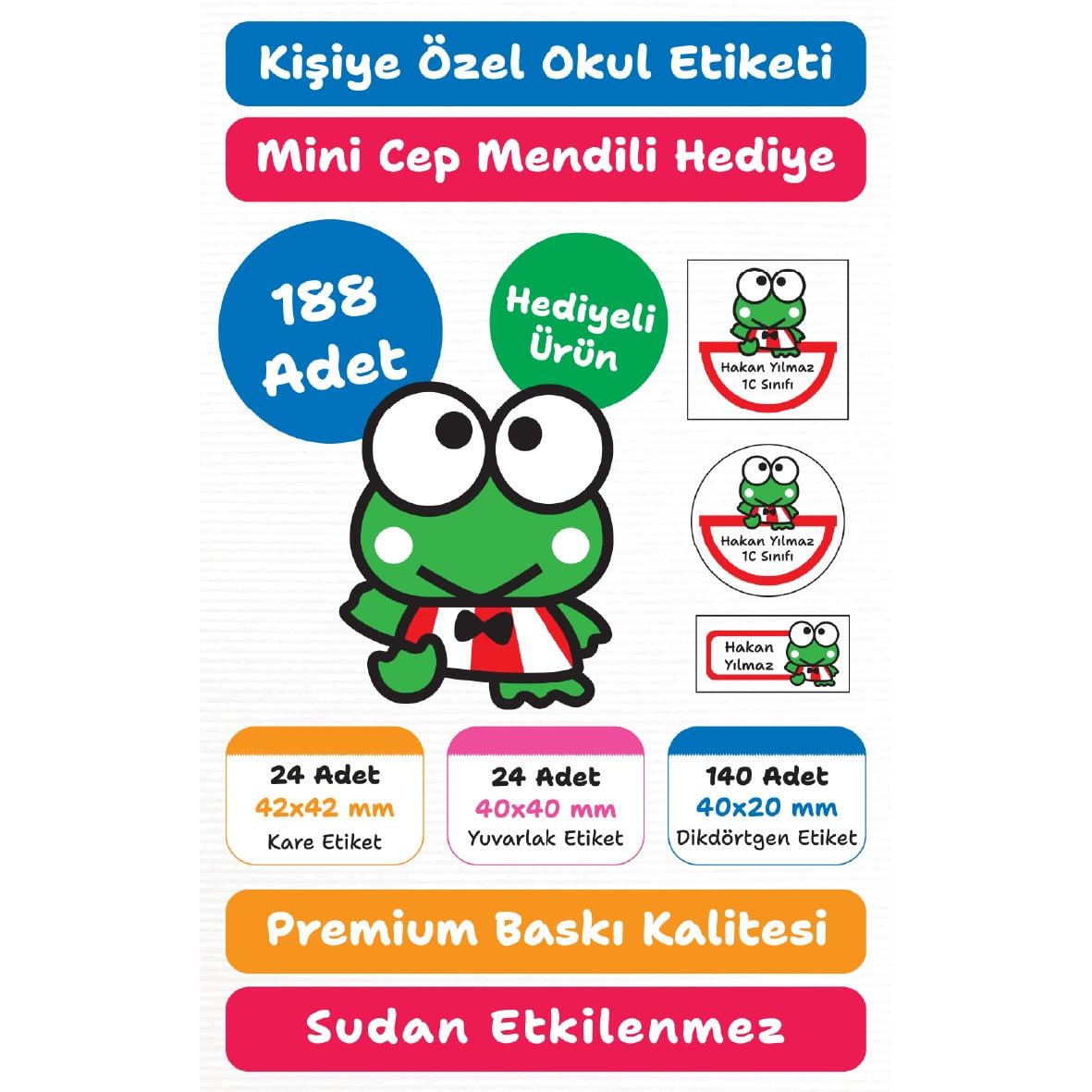 118 Adet Kişiye Özel Okul Etiketi Seti – Kalem, Defter, Kitap, Çanta İçin Yapışkanlı Etiketler | M23