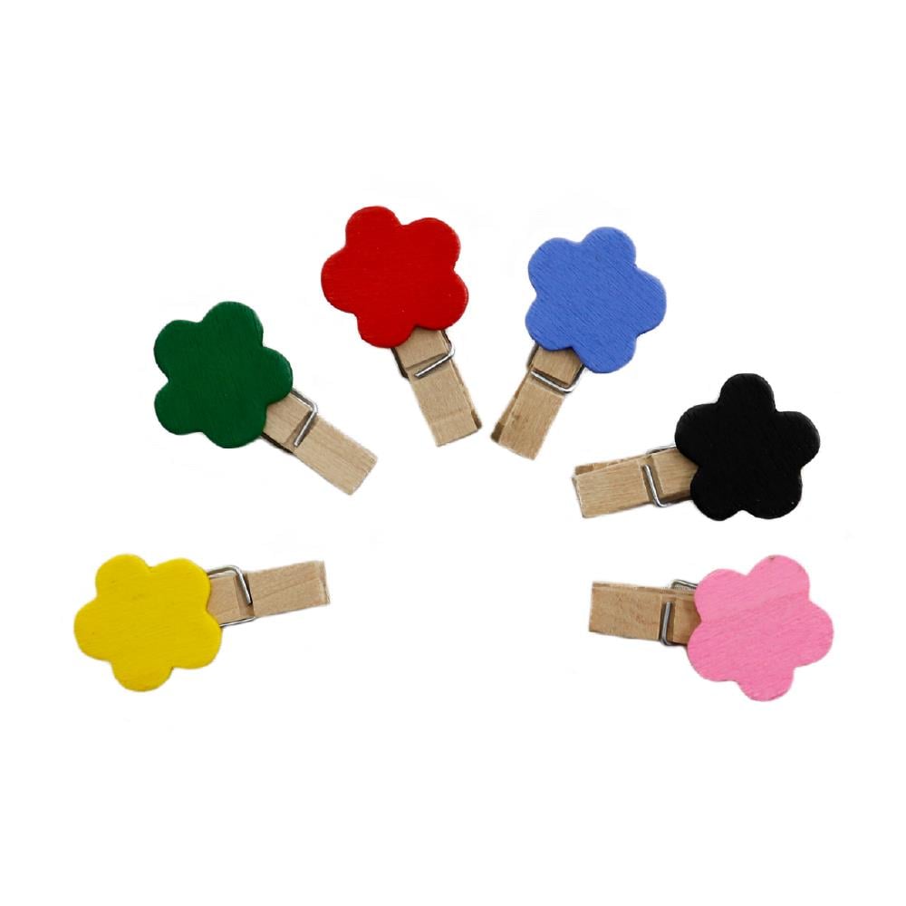 3,5 CM Çiçek Temalı Mini Mandal