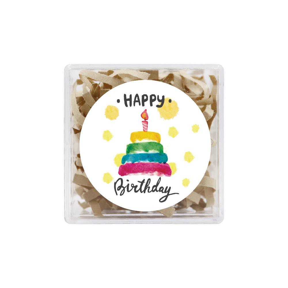 4 CM Happy Birthday Temalı Baskılı Etiket Model-3