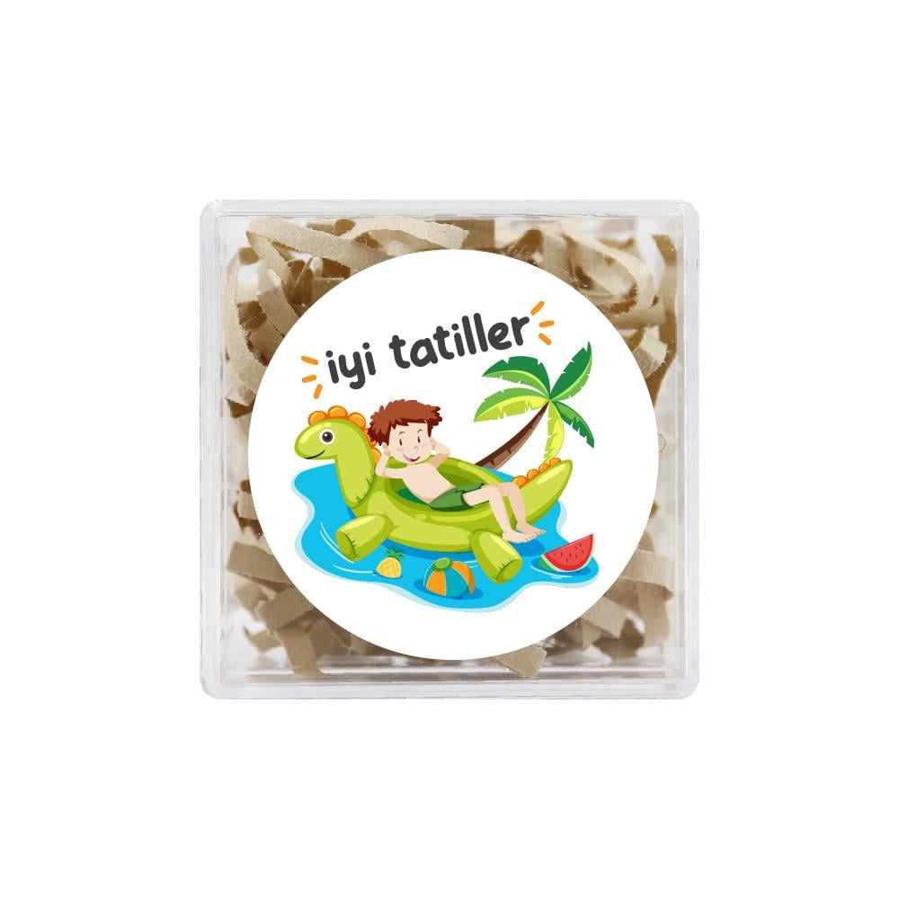 4 CM İyi Tatiller Baskılı Etiket Model-4