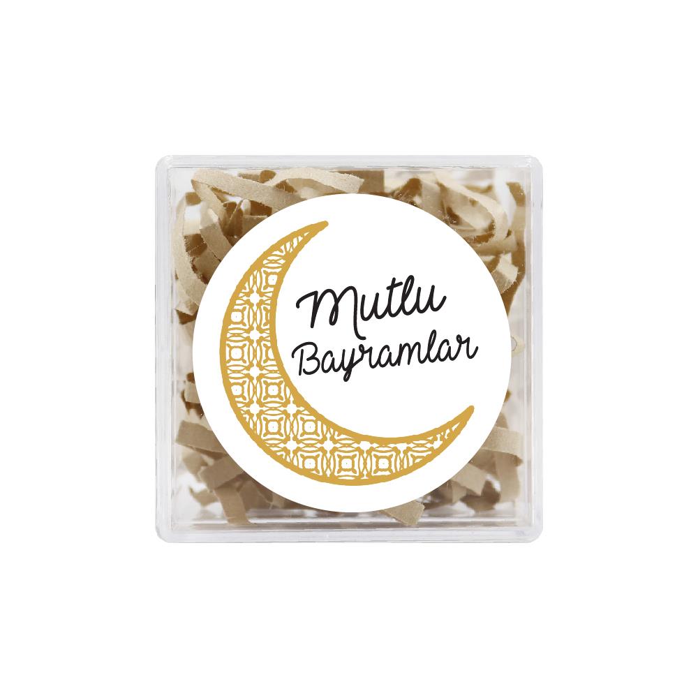 4 CM Mutlu Bayramlar Baskılı Etiket Model-08