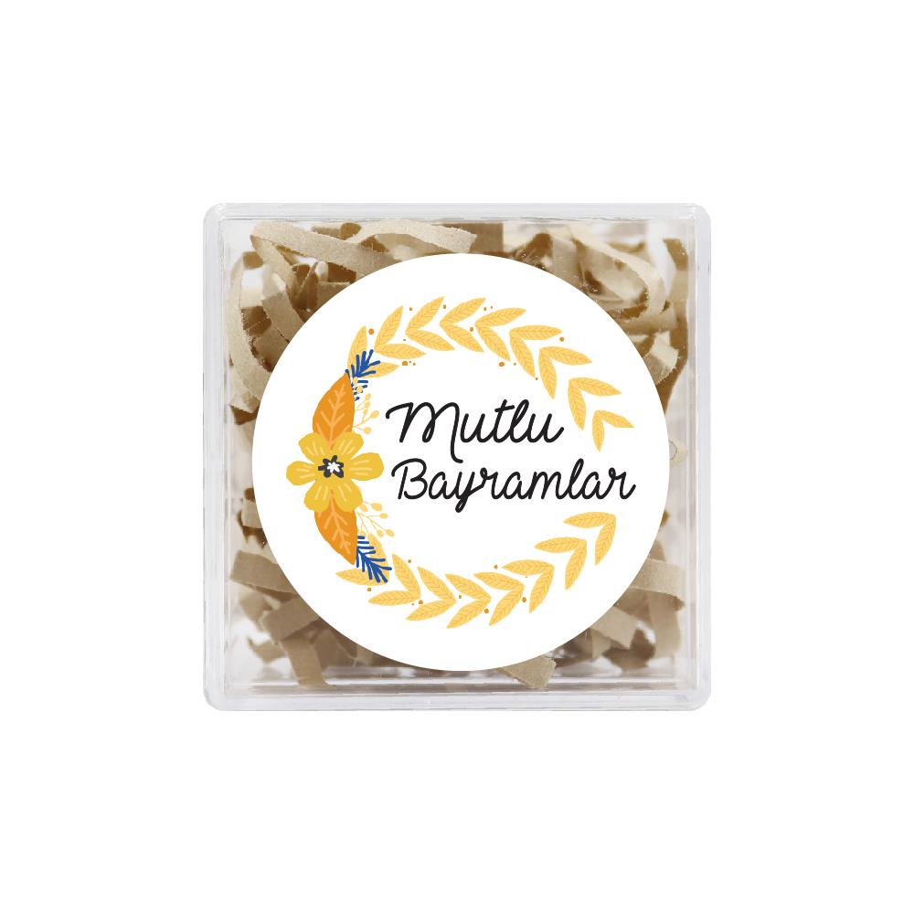 4 CM Mutlu Bayramlar Baskılı Etiket Model-06