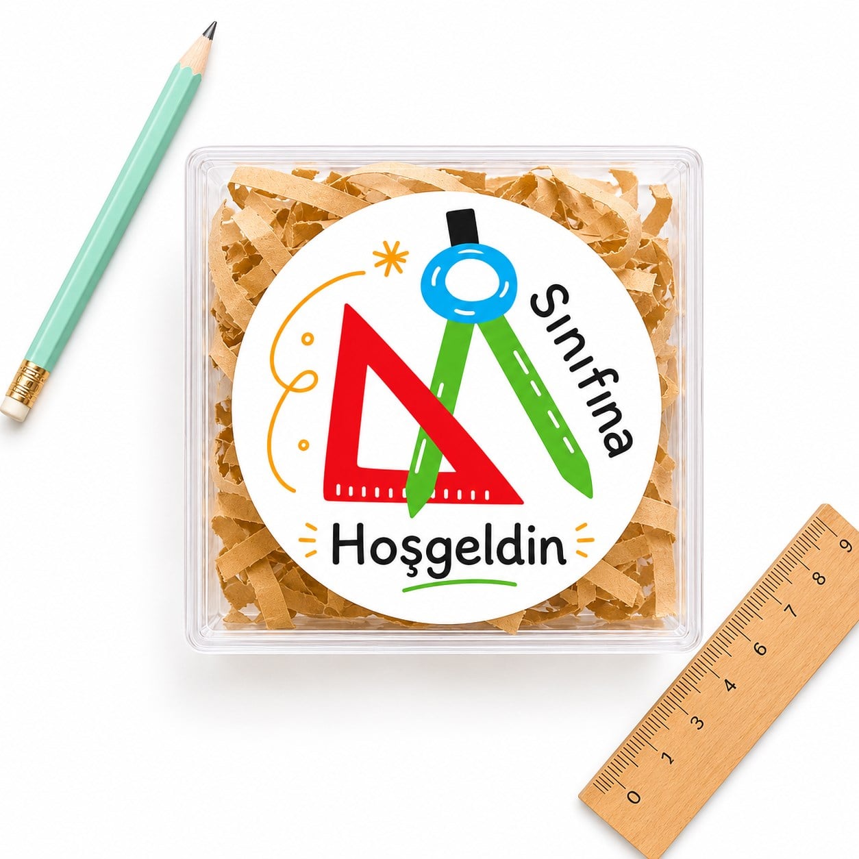 4 CM Sınıfına Hoşgeldin Baskılı Etiket Model-2 (24 Adet)