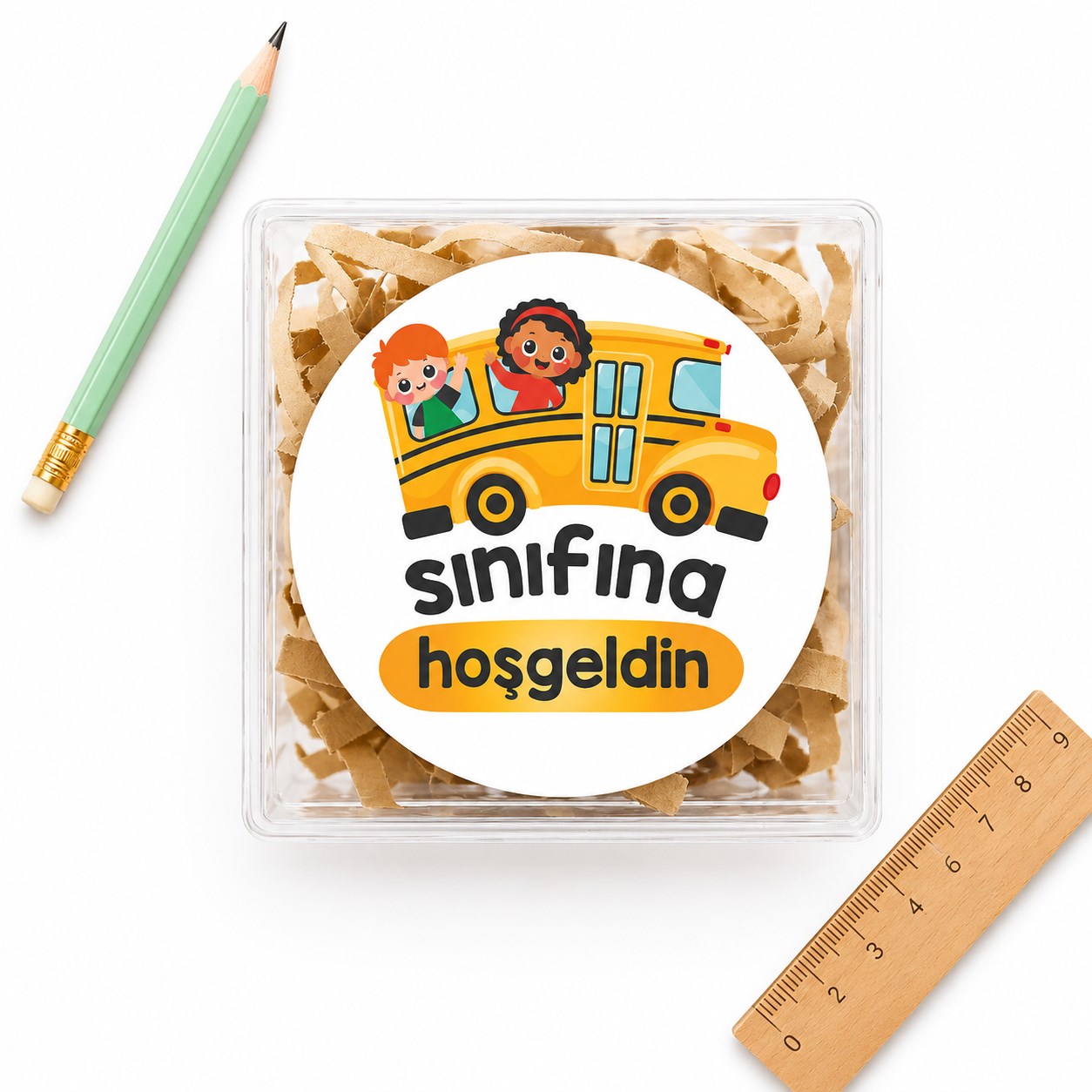 4 CM Sınıfına Hoşgeldin Baskılı Etiket Model-3 (24 Adet)