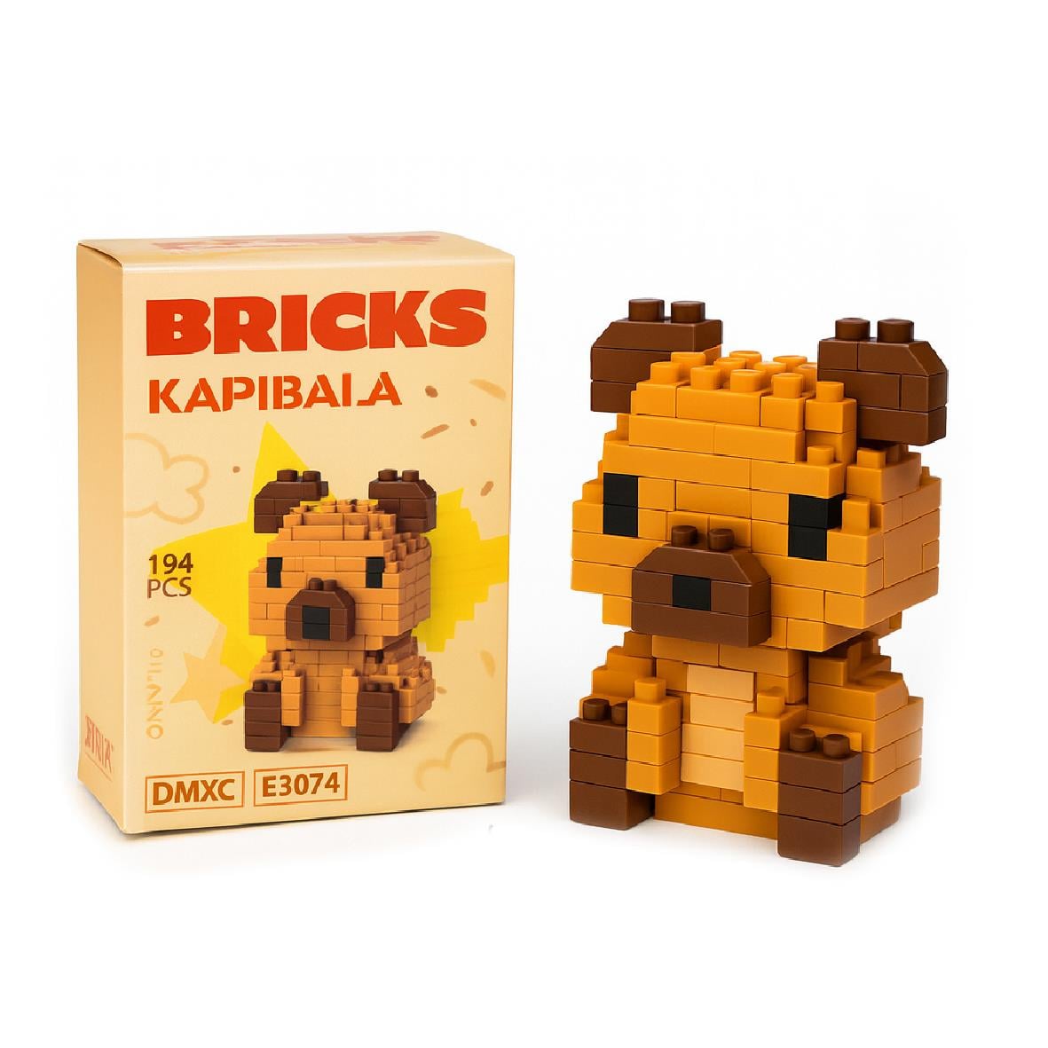 Kapibala Temalı Mini Blok Seti – 194 Parça Mikro Lego 3D Yapboz