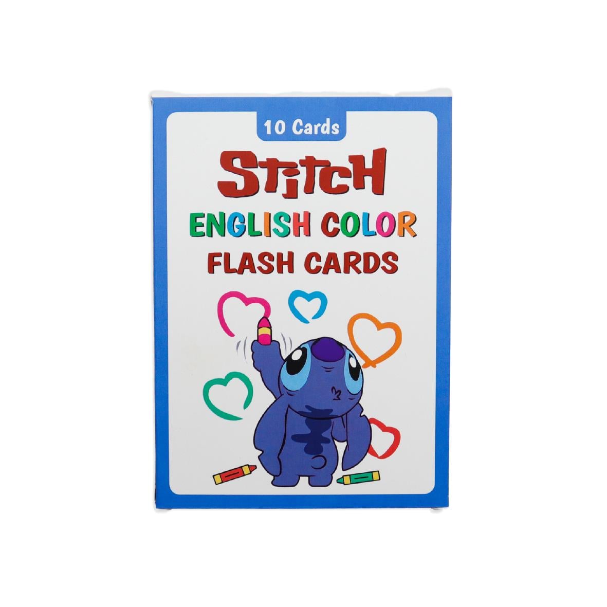 Stitch English Color Flash Cards – 10 Adet Premium Renk Kartı (Kutulu, Koleksiyonluk)